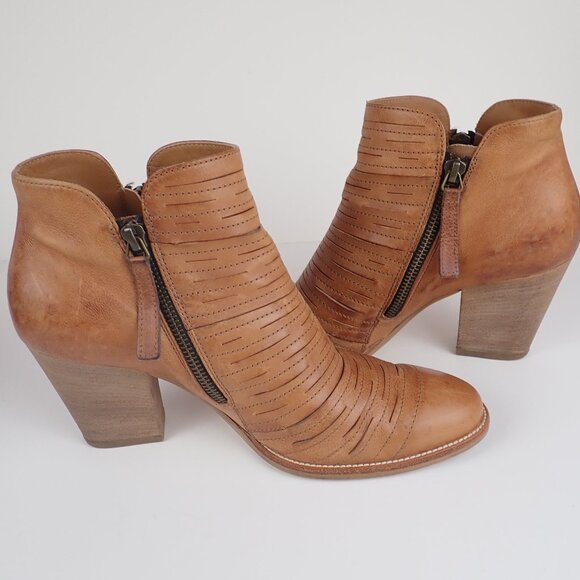 Paul Green Malibu Womens US 7.5 UK 5 Shoe Brown Leather Side Zip Ankle Bootie - Picture 10 of 13